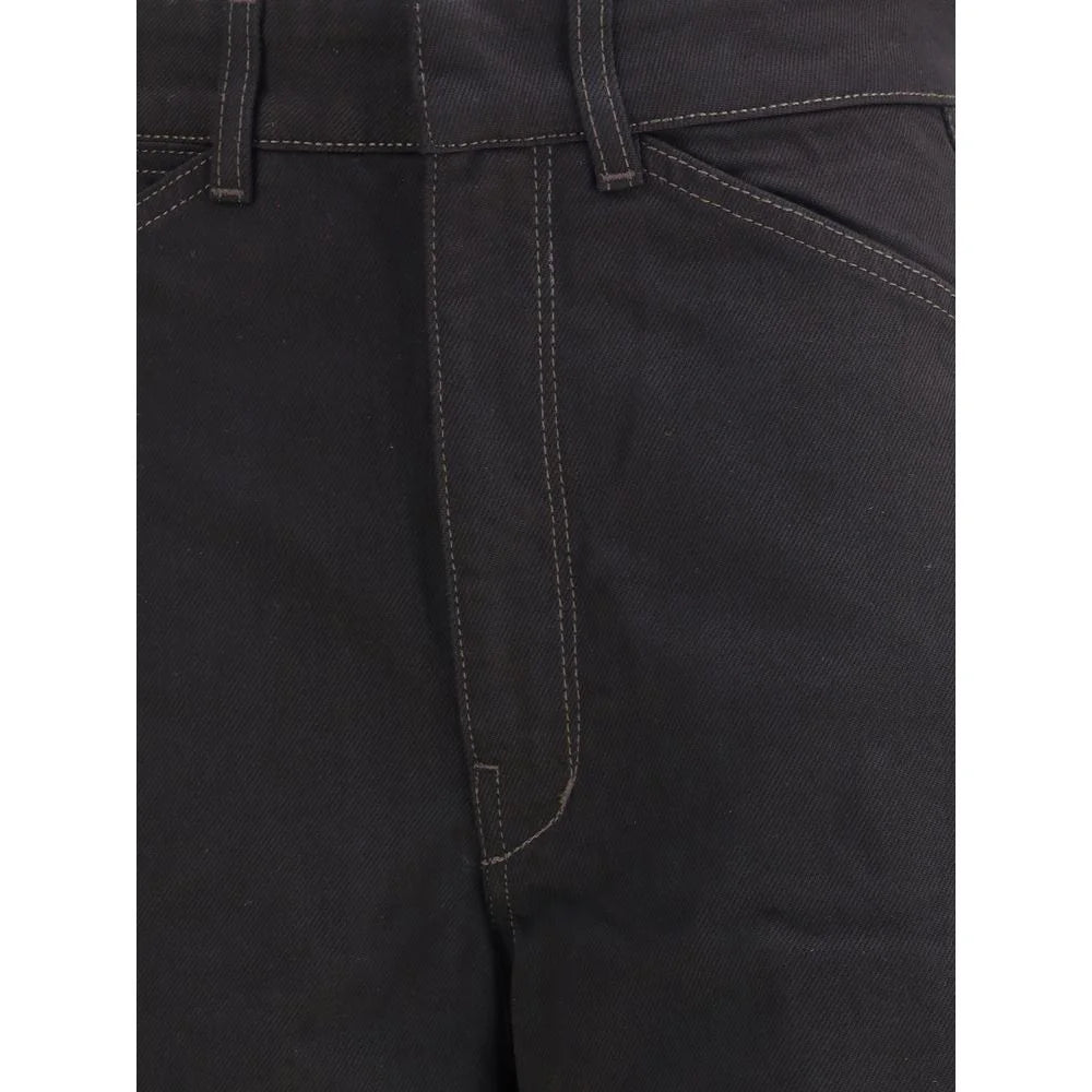 Lemaire Black Cotton Casual Pants