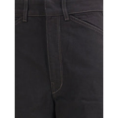 Lemaire Black Cotton Casual Pants
