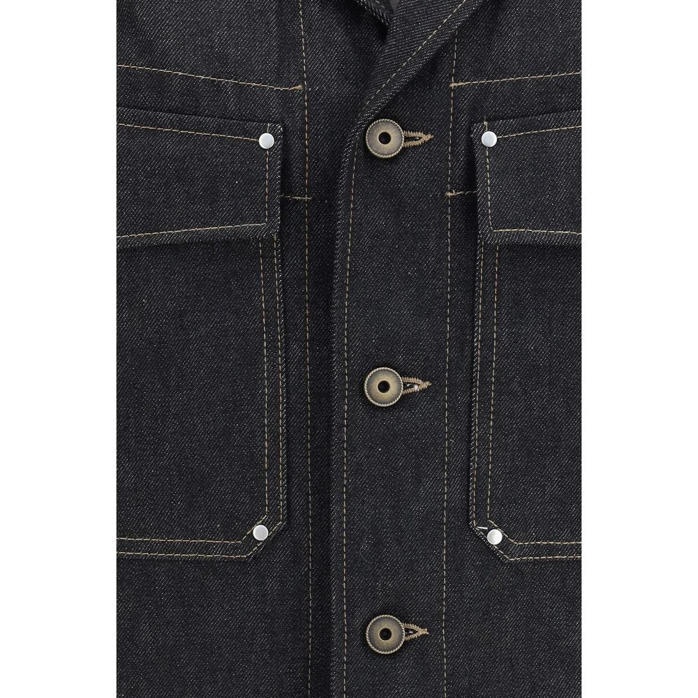 Lemaire Black Cotton Denim Jacket - IT48 | M