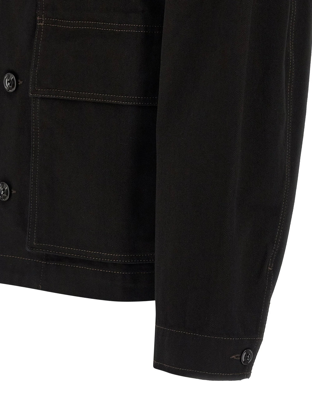 Lemaire Black Cotton Denim Jacket - XL