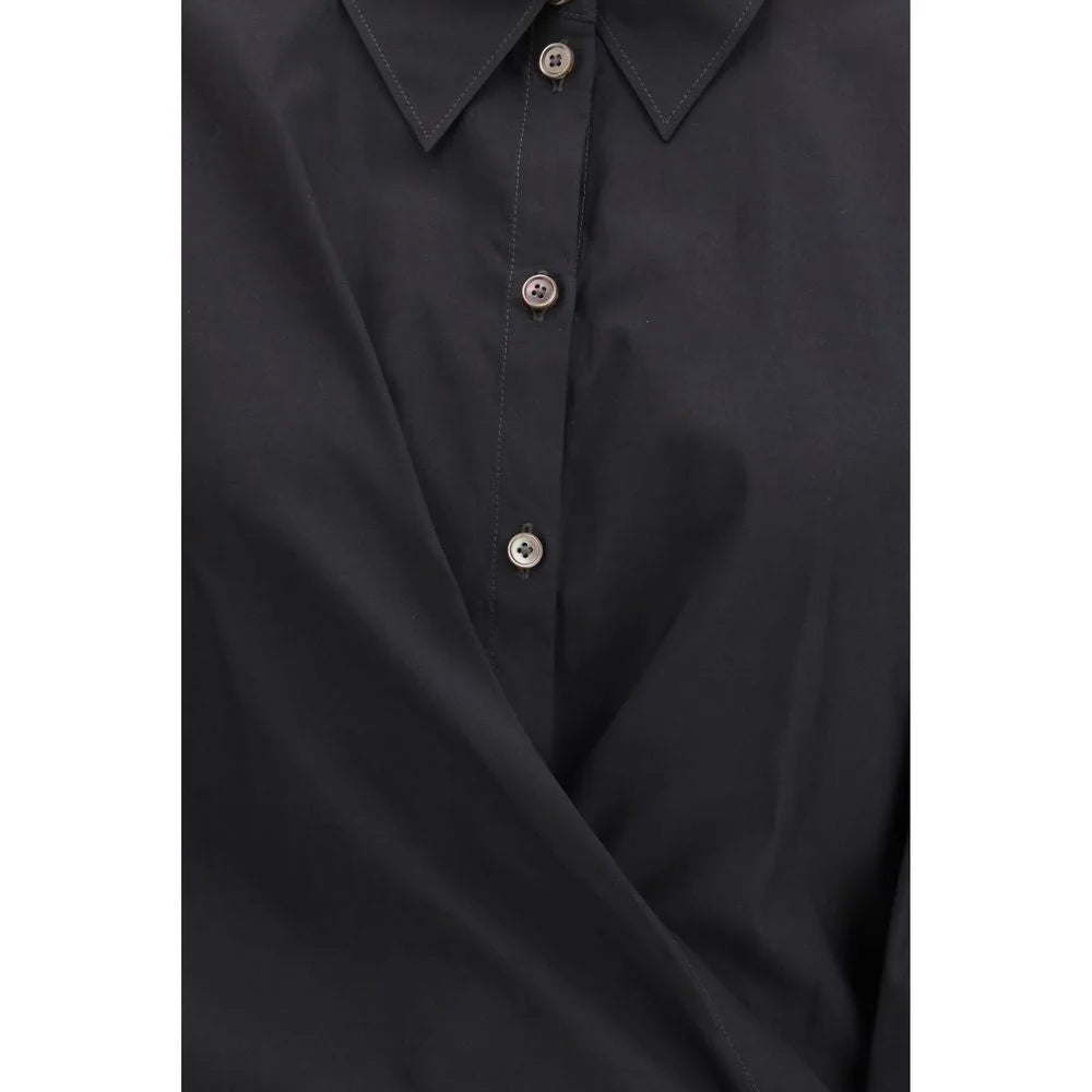 Lemaire Black Cotton Dress Shirt
