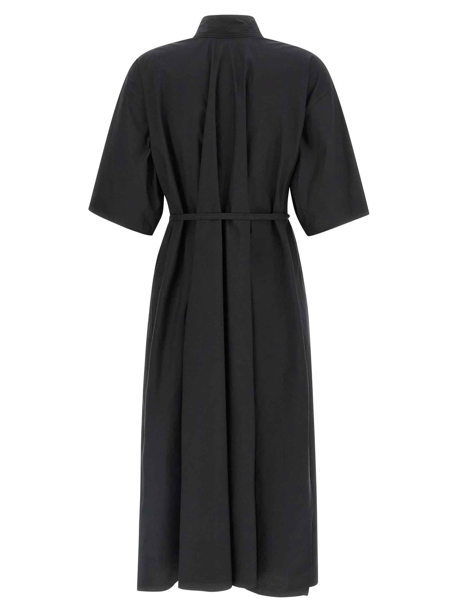 Lemaire Black Cotton Midi Dress