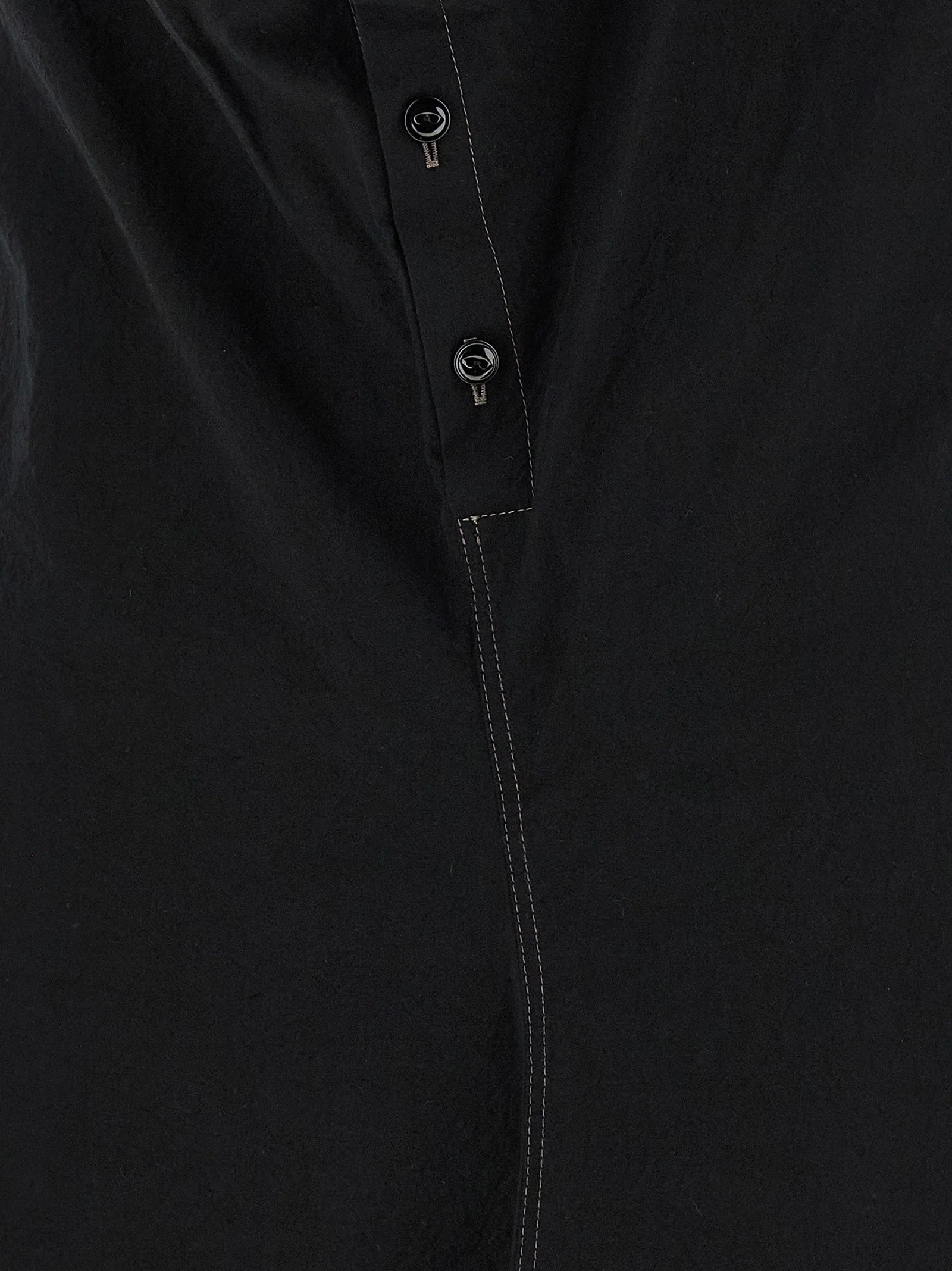 Lemaire Black Cotton Midi Dress