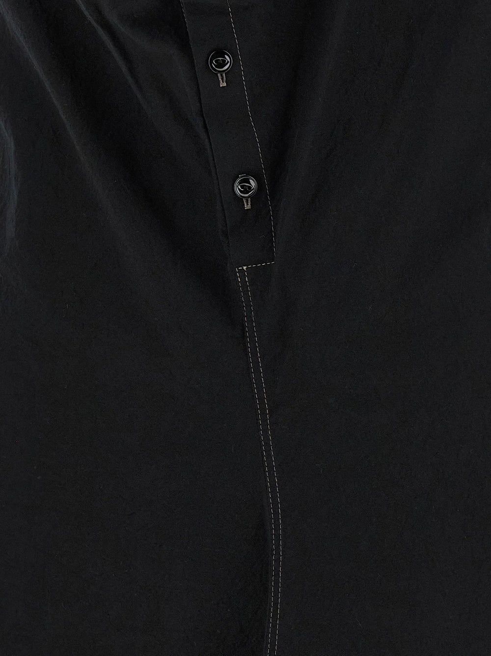 Lemaire Black Cotton Midi Dress