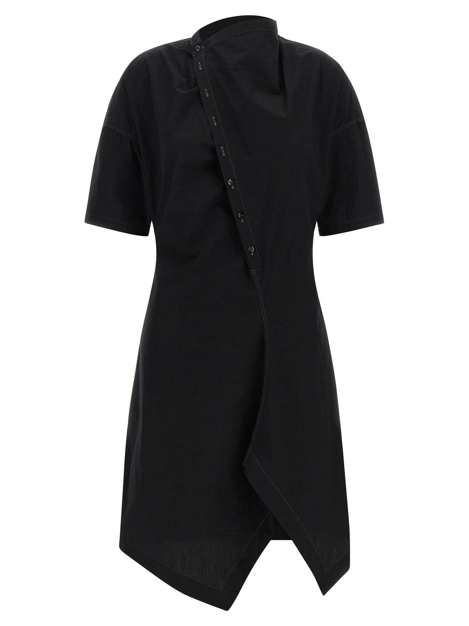 Lemaire Black Cotton Midi Dress