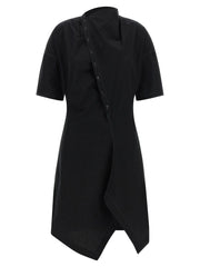 Lemaire Black Cotton Midi Dress