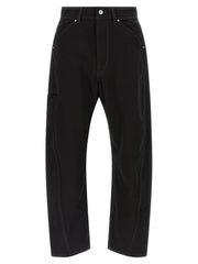 Lemaire Black Cotton Relaxed Fit Jeans