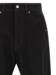 Lemaire Black Cotton Relaxed Fit Jeans