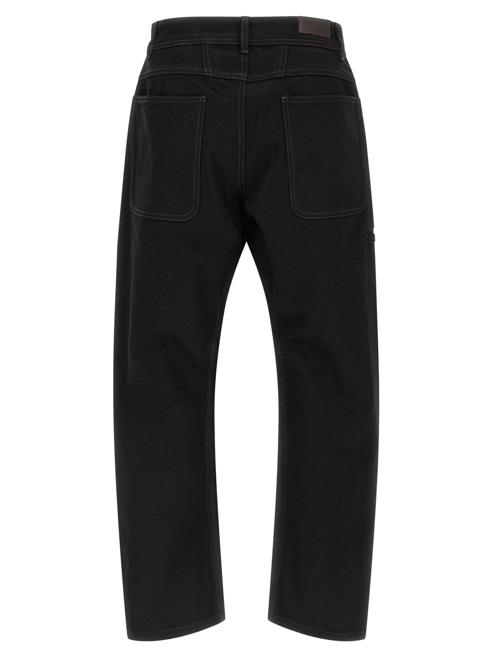 Lemaire Black Cotton Relaxed Fit Jeans