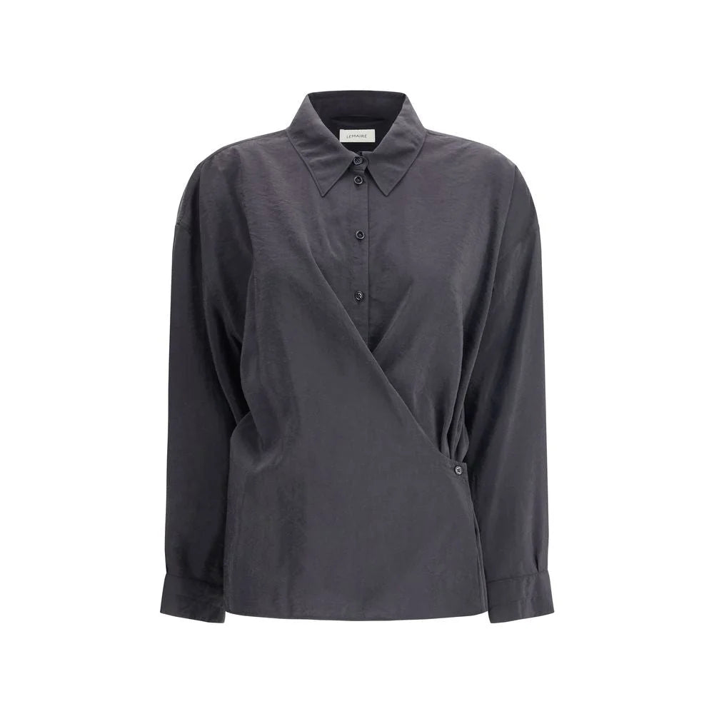 Lemaire Black Silk Dress Shirt - IT40 | M