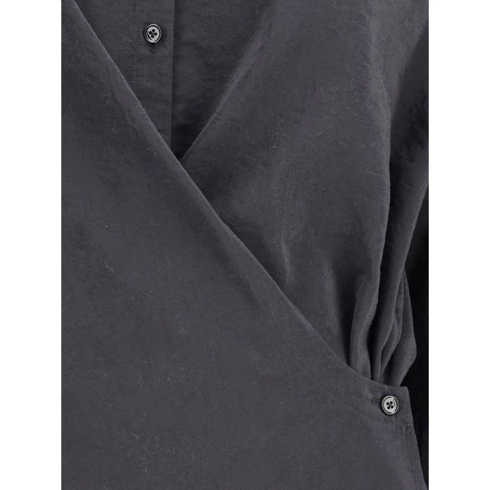 Lemaire Black Silk Dress Shirt - IT40 | M