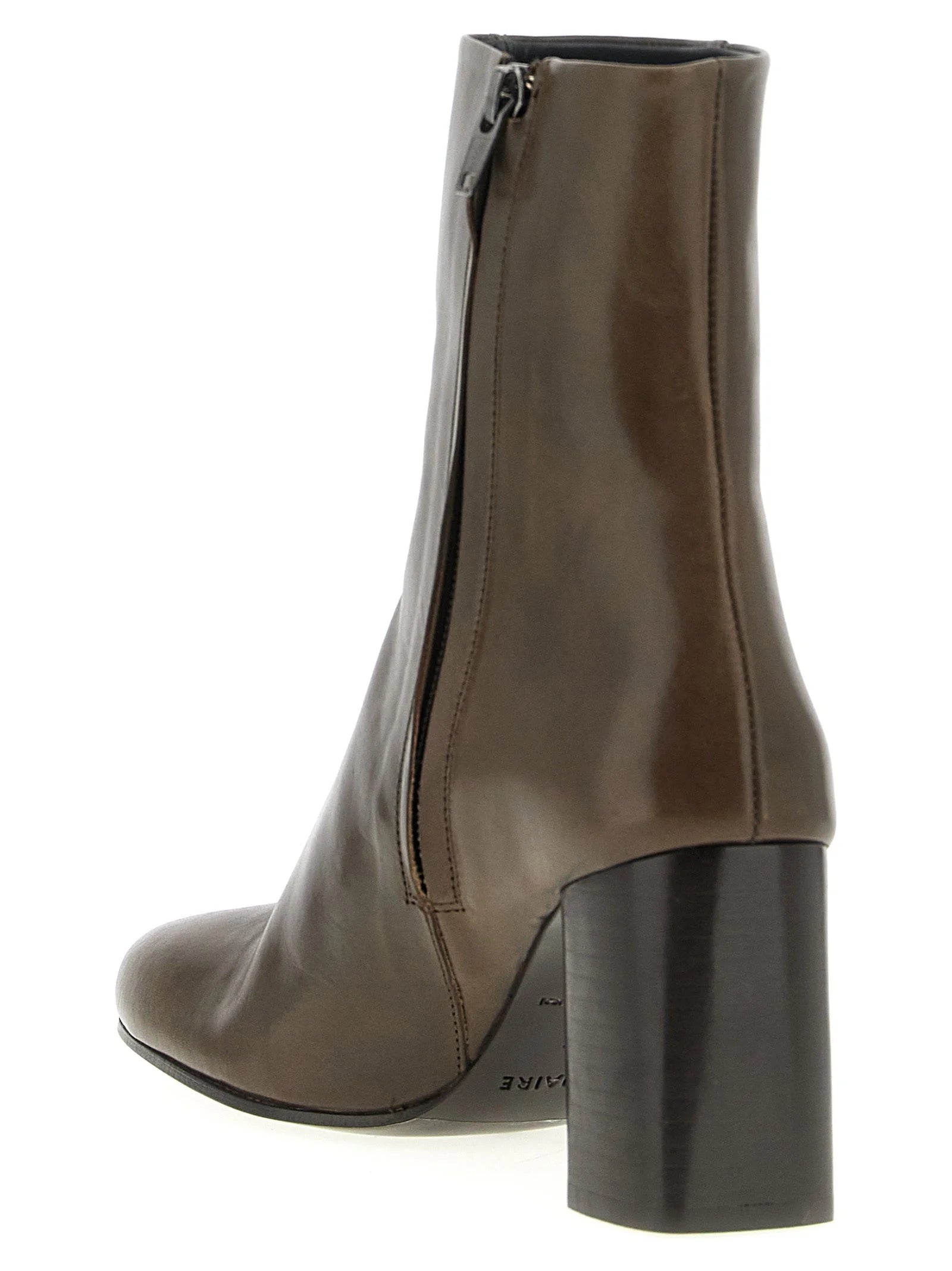 Lemaire Brown Calfskin Ankle Boots - EU40/US10