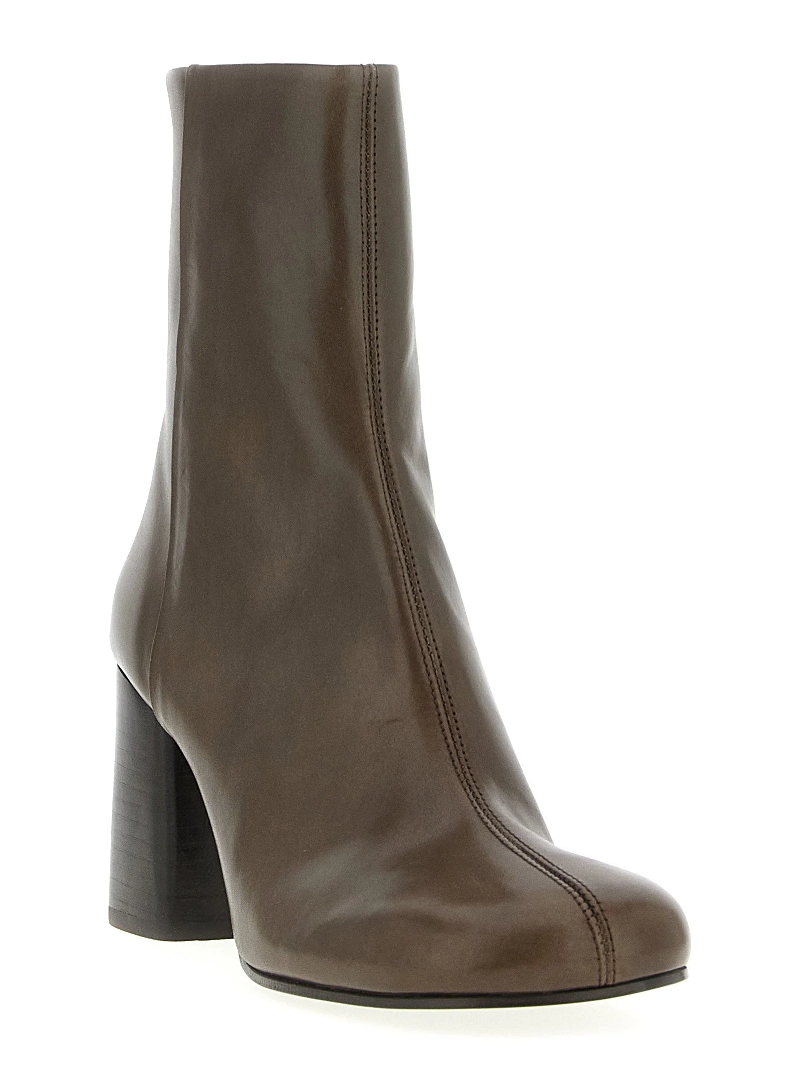 Lemaire Brown Calfskin Ankle Boots - EU40/US10
