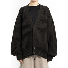 Lemaire Brown Cotton Cardigan - S