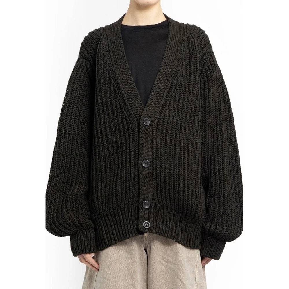 Lemaire Brown Cotton Cardigan - S
