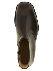 Lemaire Brown Lamb Leather Ankle Boots