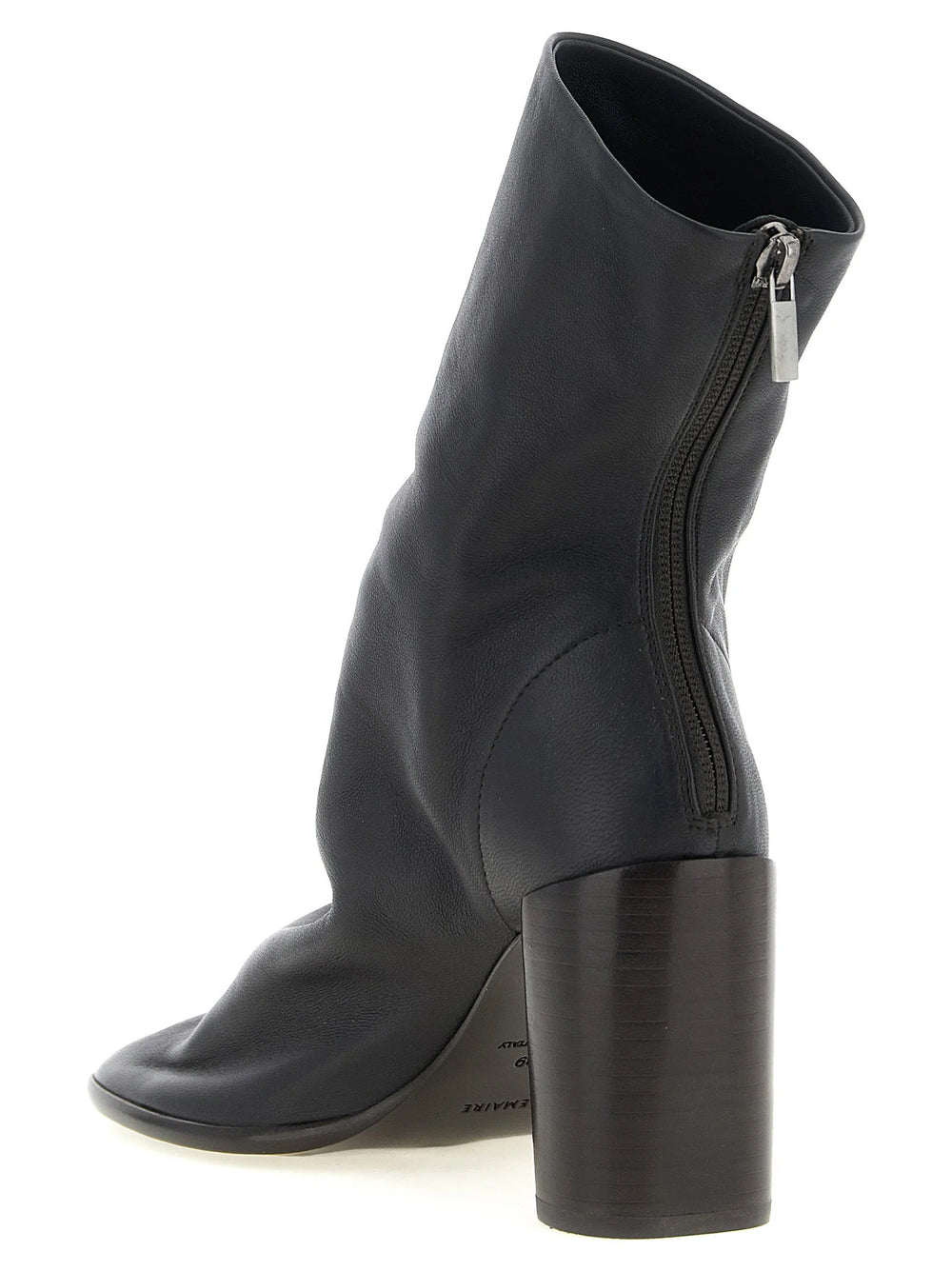 Lemaire Brown Lamb Leather Ankle Boots