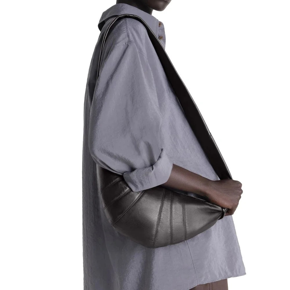 Lemaire Brown Lamb Leather Shoulder Bag