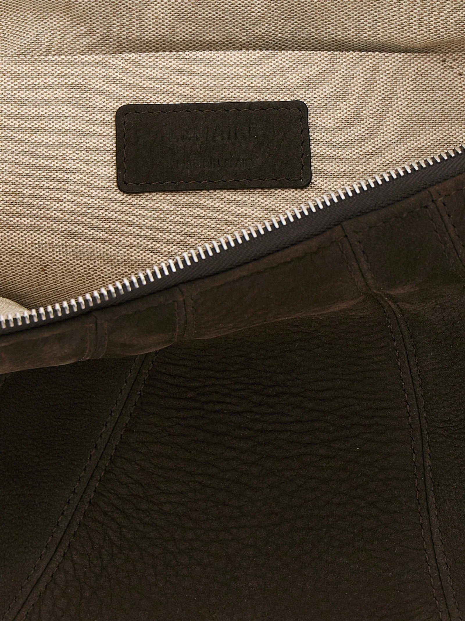 Lemaire Brown Lamb Leather Shoulder Bag