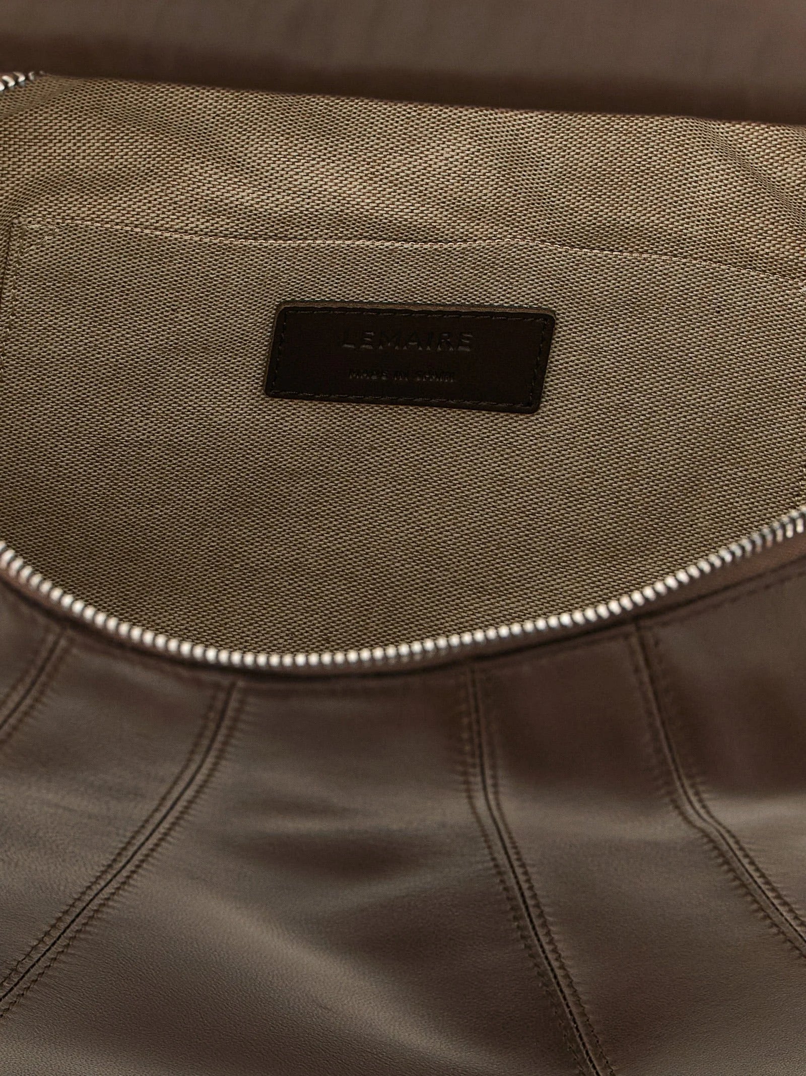 Lemaire Brown Lamb Leather Shoulder Bag