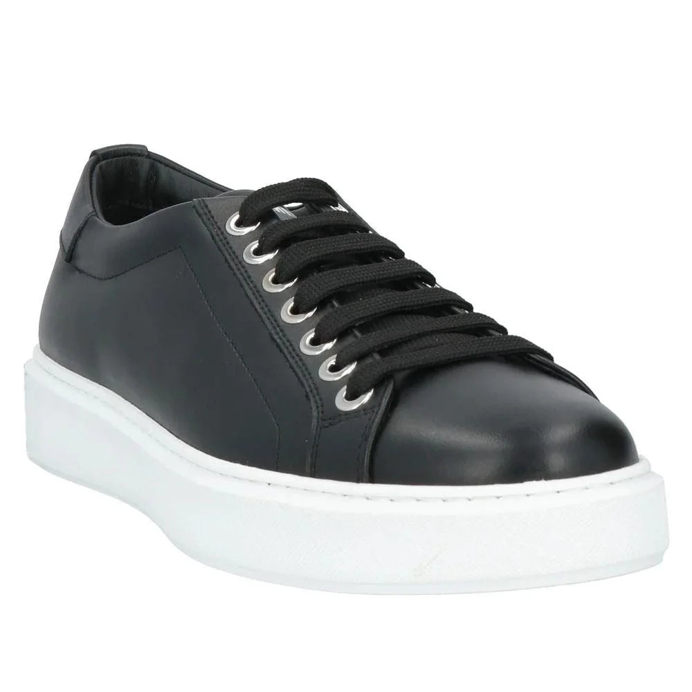 Les Hommes Black Calfskin Men Sneaker - Sneakers