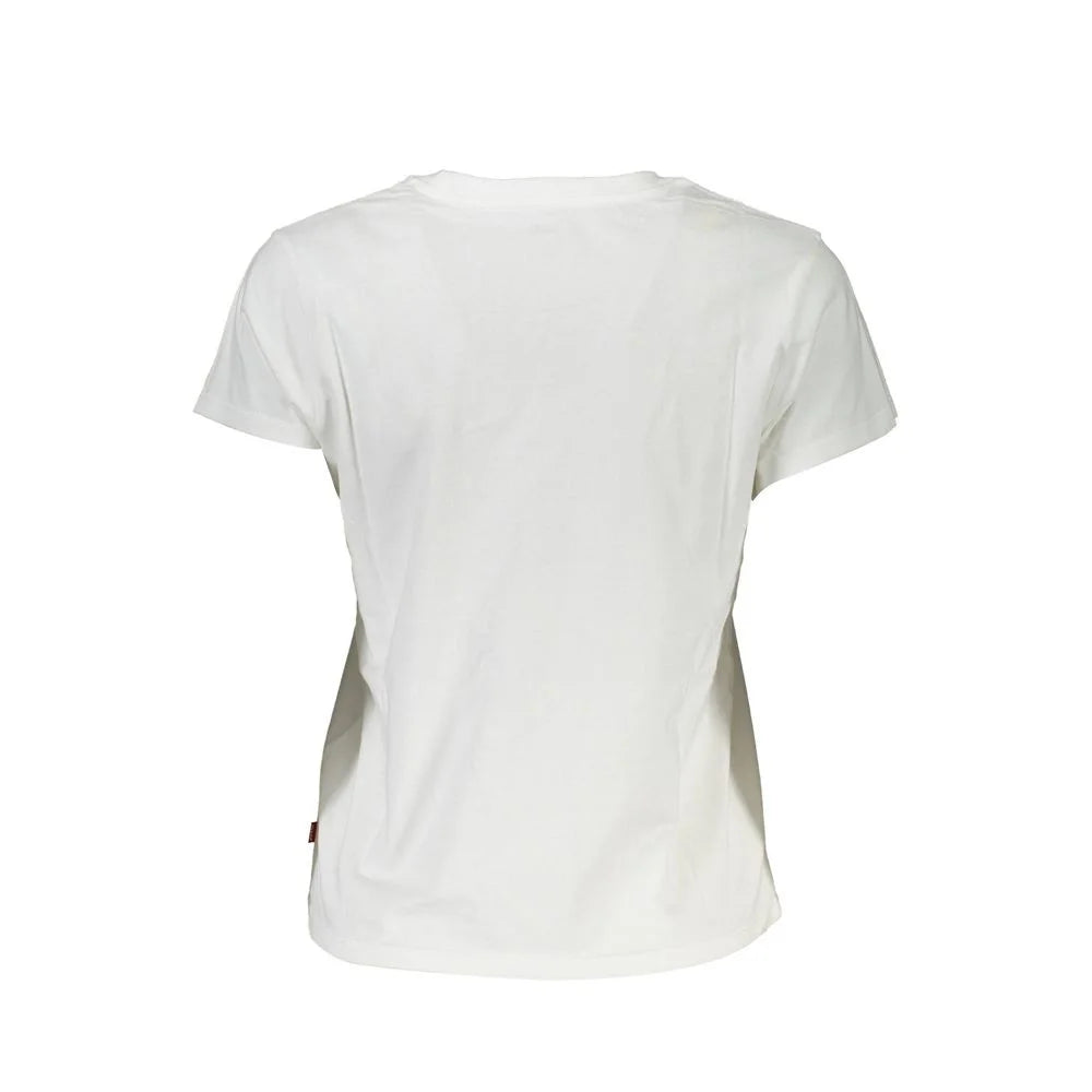 Levi’s White Cotton Women T-Shirt