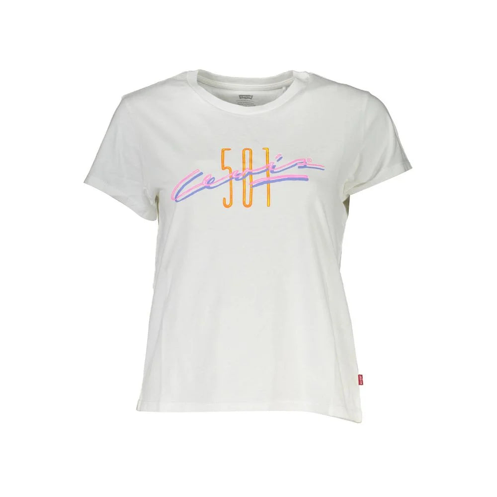 Levi’s White Cotton Women T-Shirt