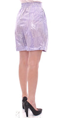 Licia Florio Purple Above-Knee Wrap Shorts - IT42|M - Shorts