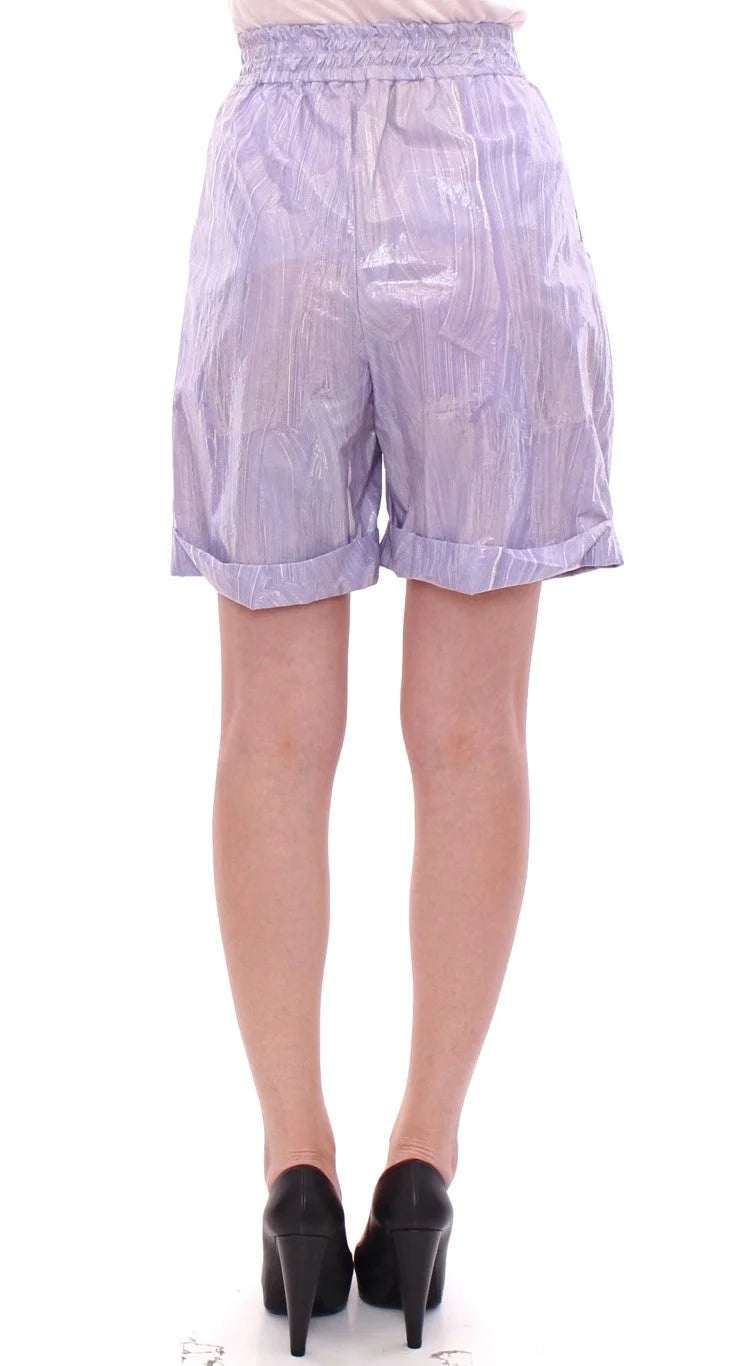 Licia Florio Purple Above-Knee Wrap Shorts - IT42|M - Shorts