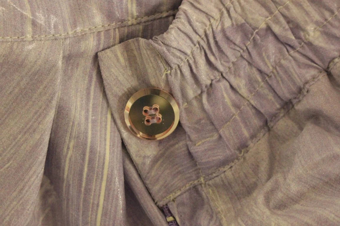 Licia Florio Purple Above-Knee Wrap Shorts - IT42|M - Shorts