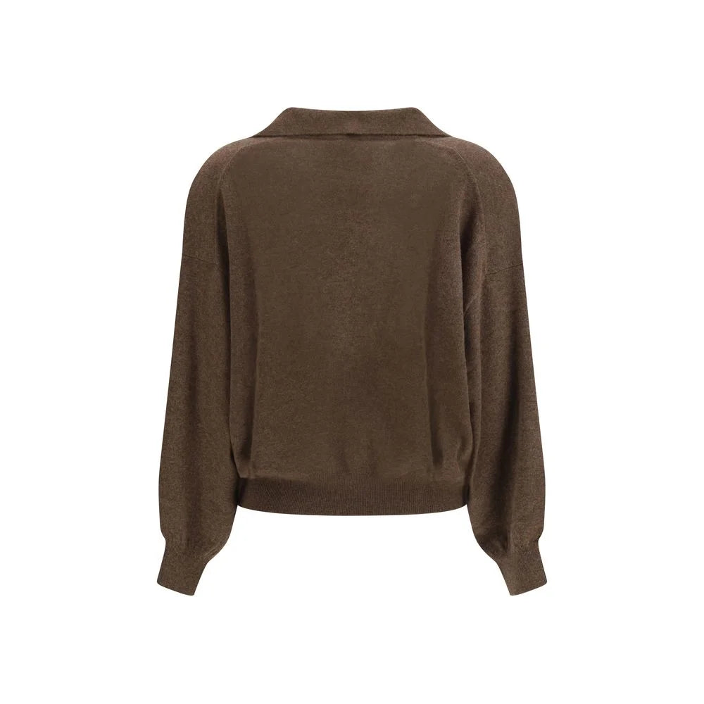 Lisa Yang Brown Cashmere Sweatshirt - 2