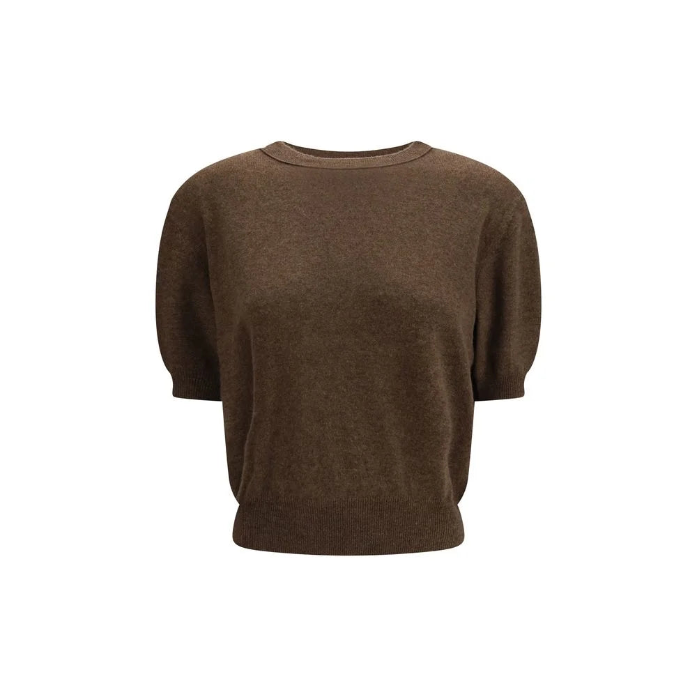 Lisa Yang Brown Fleece Wool T-Shirt