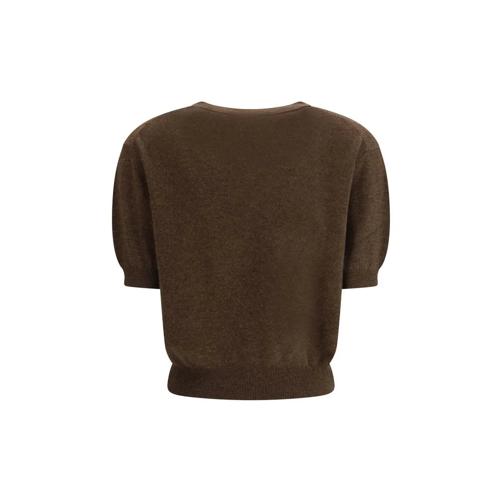Lisa Yang Brown Fleece Wool T-Shirt