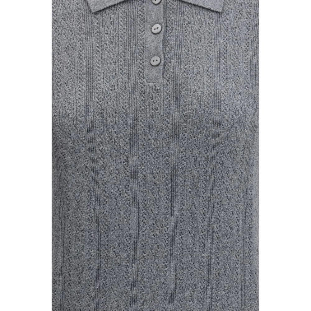 Lisa Yang Gray Cotton Dress Shirt