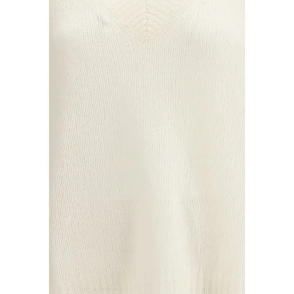 Lisa Yang White Cashmere Cashmere Sweater