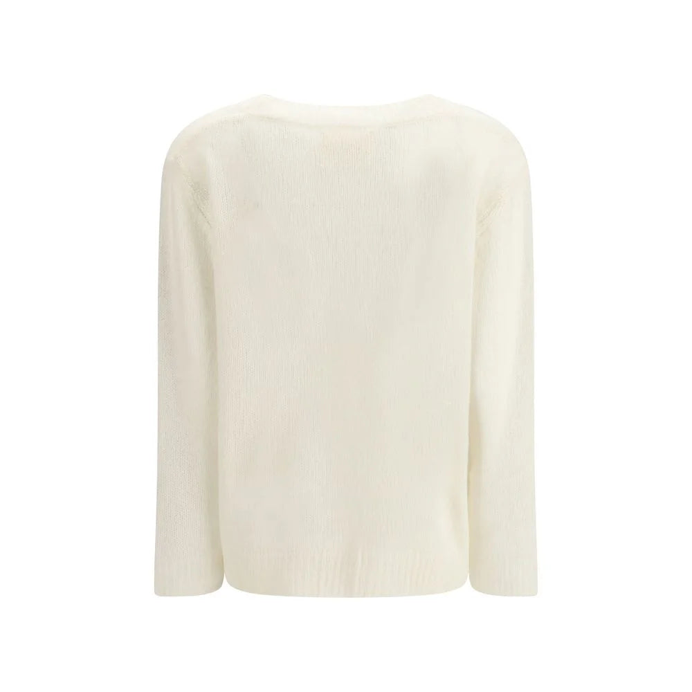 Lisa Yang White Cashmere Cashmere Sweater