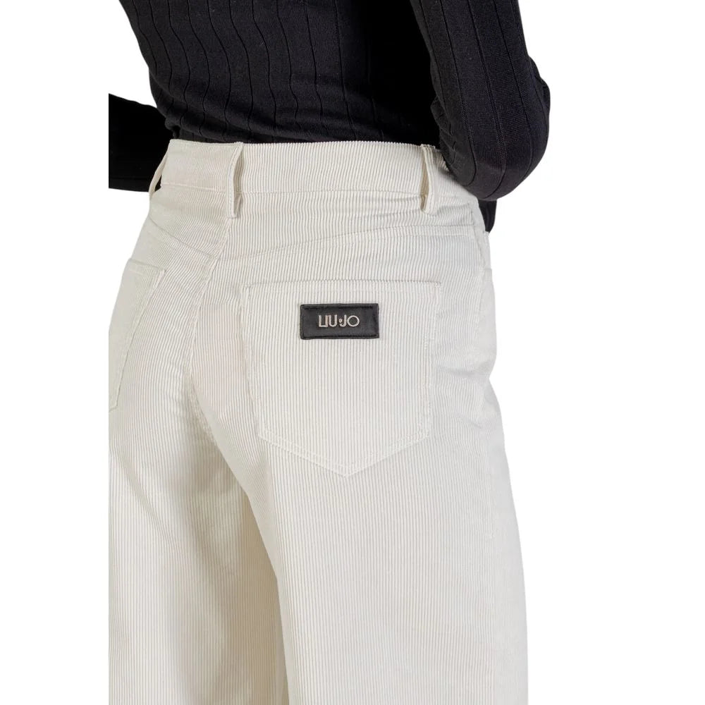 Liu Jo Beige Cotton Casual Pants - Trousers