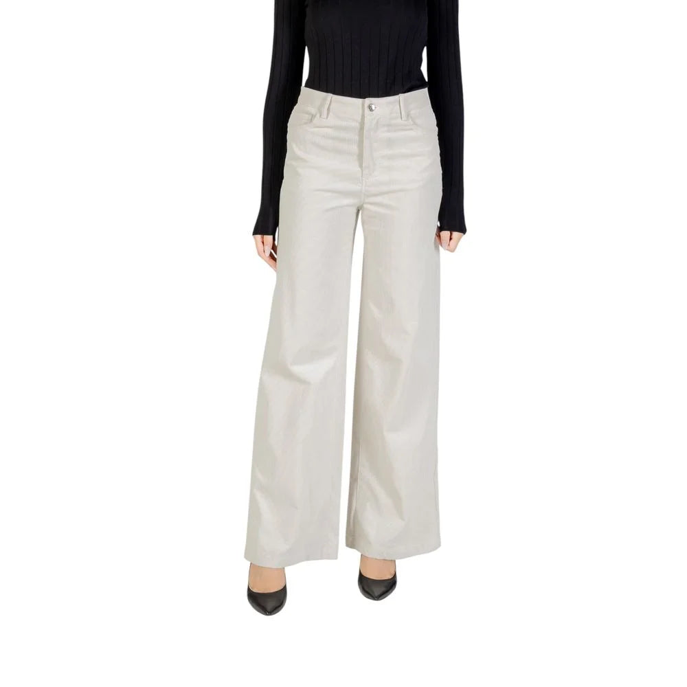 Liu Jo Beige Cotton Casual Pants - Trousers