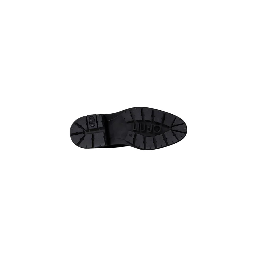 Liu Jo Bottines Noires en Cuir Synthétique à Lacets - Bottines