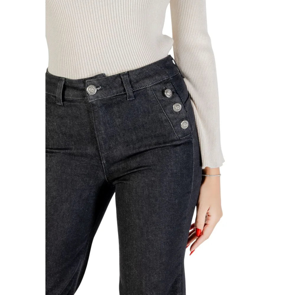 Liu Jo Black Cotton Bootcut Jeans - Jeans