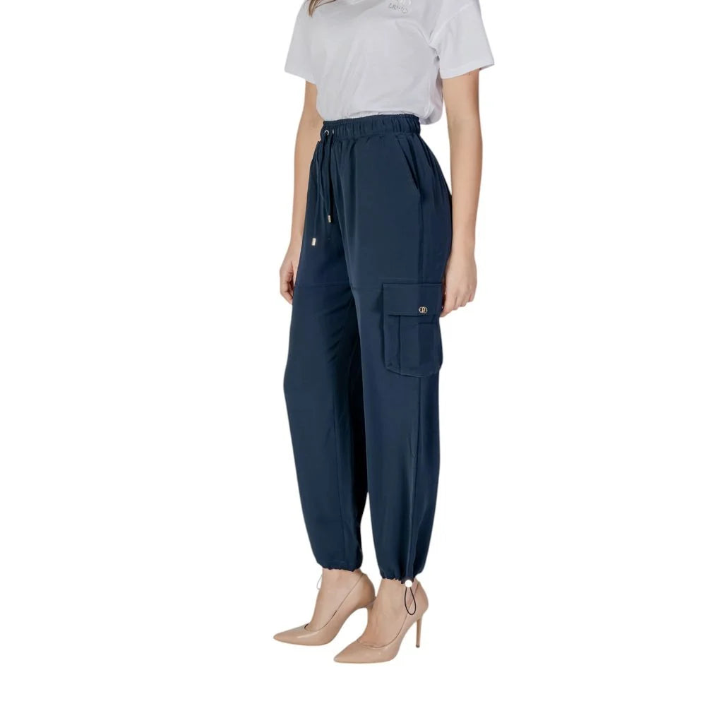 Liu Jo Blue Polyester Cargo Pants - IT38|XS
