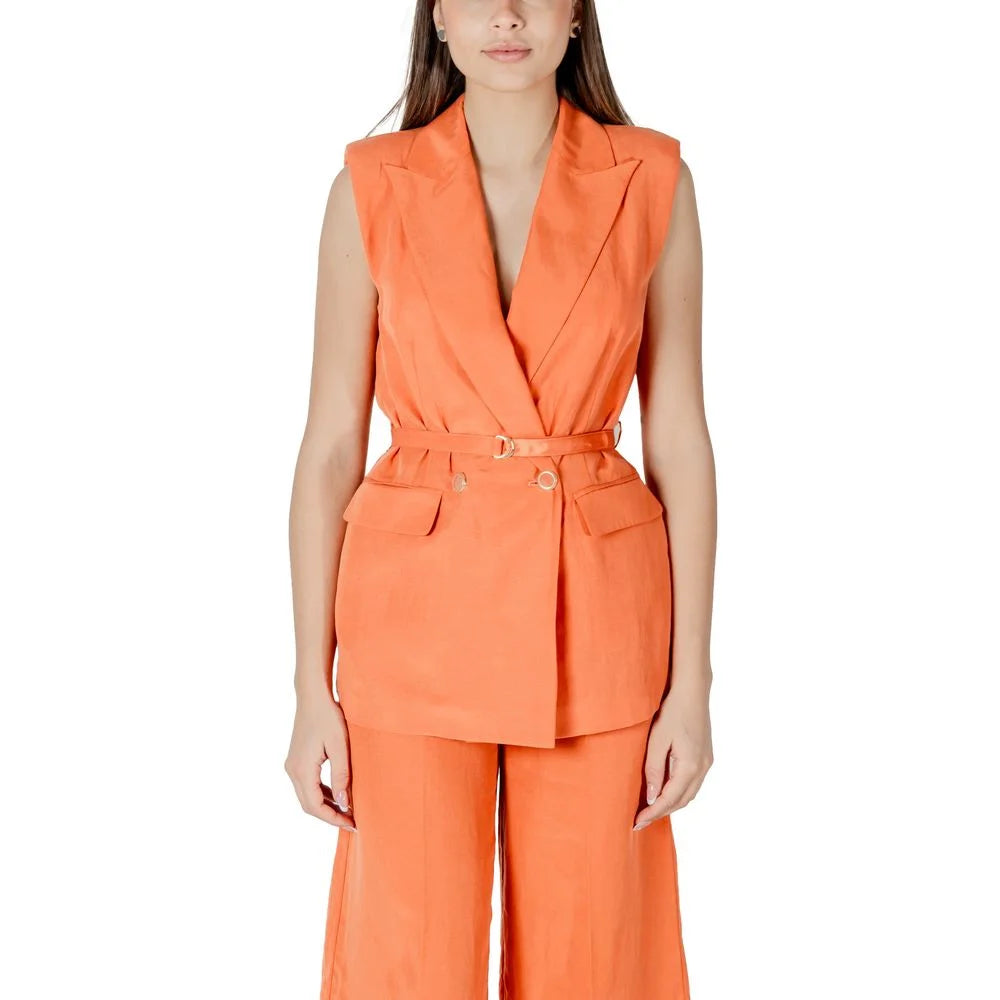 Liu Jo Orange Lyocell Waistcoat - IT40 | XS