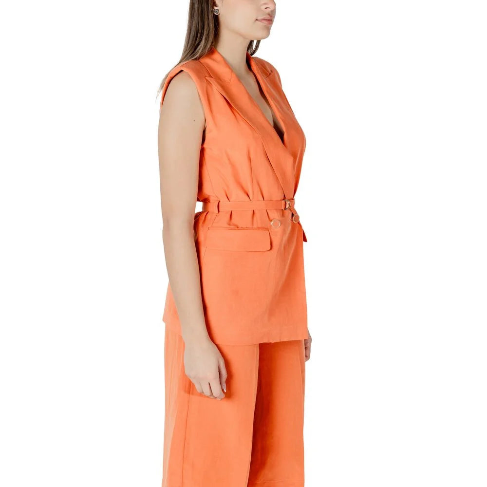 Liu Jo Orange Lyocell Waistcoat - IT40 | XS