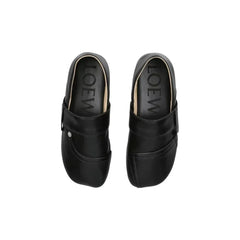 Pantoufles en veau noir Loewe