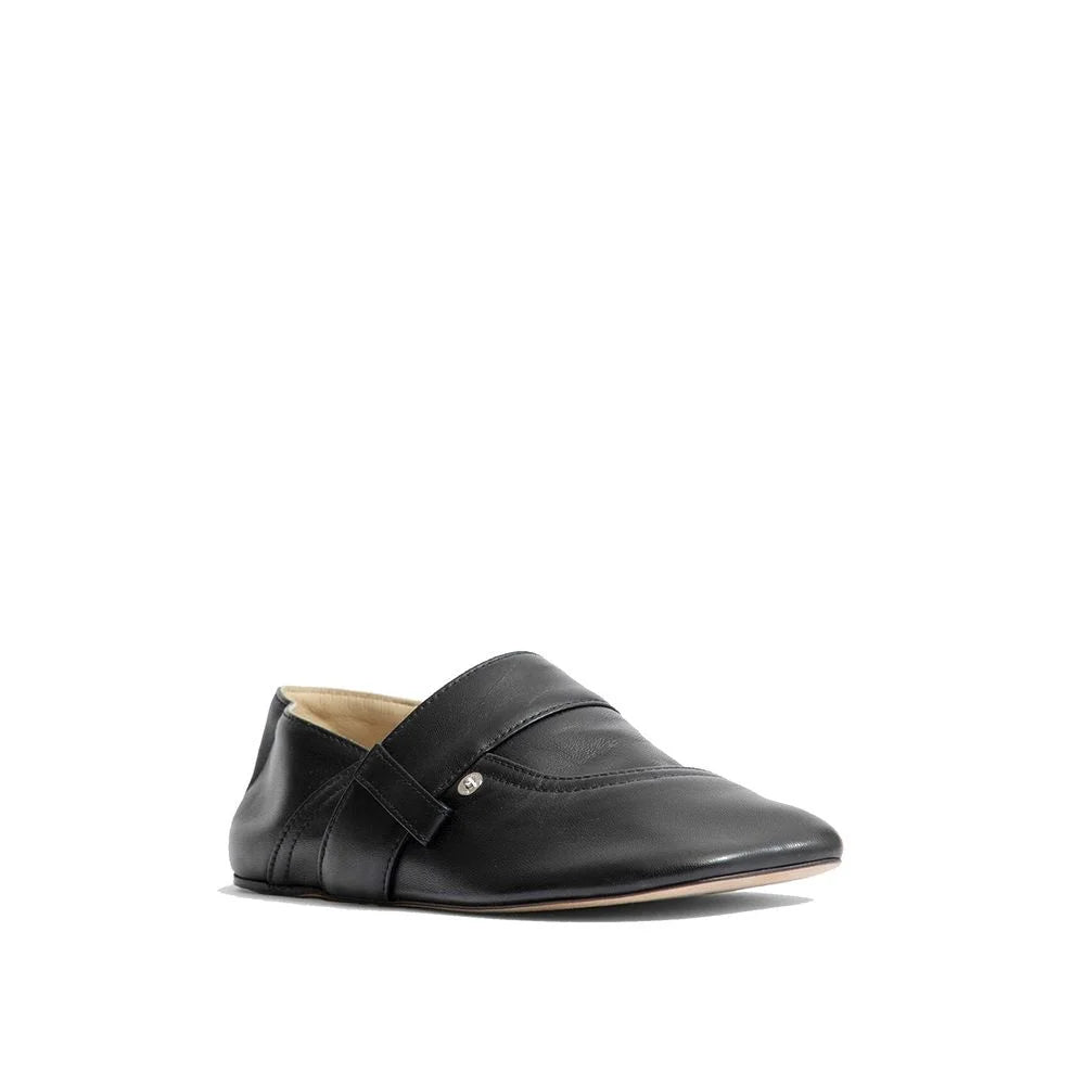 Pantoufles en veau noir Loewe