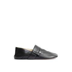 Pantoufles en veau noir Loewe