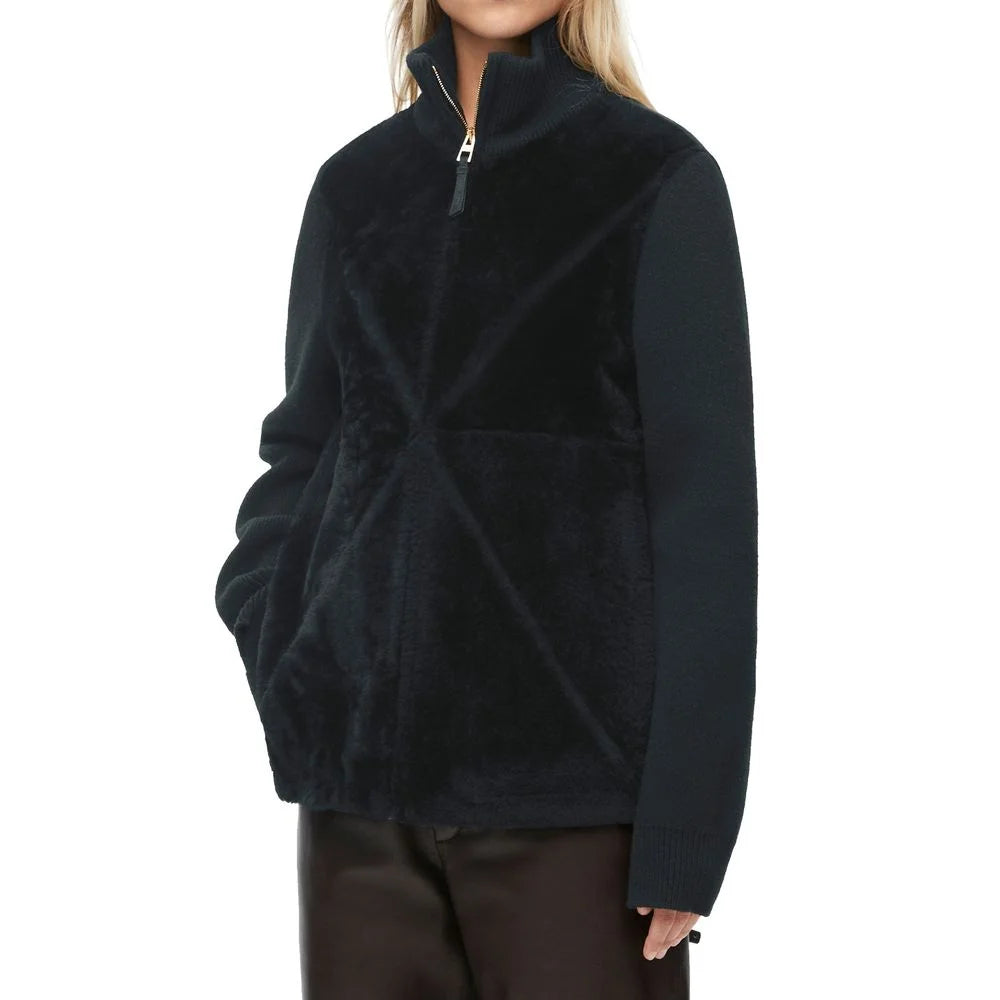Loewe Black Lamb Fur Coat - 44