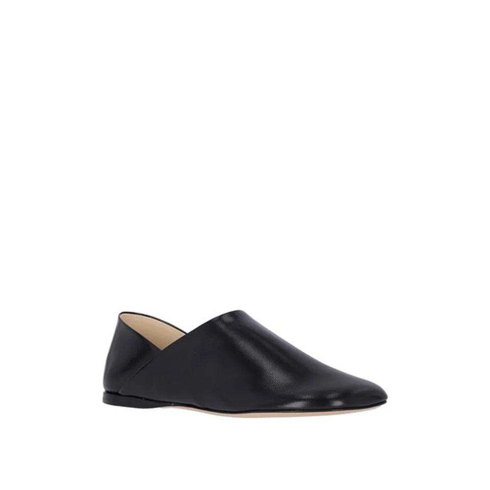 Loewe Black Lamb Leather Slip-On Loafers - EU37/US7