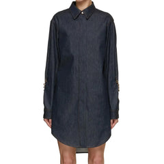 Loewe Blue Cotton Casual Dress - 42