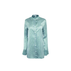 Loewe Blue Silk Pattern Shirt